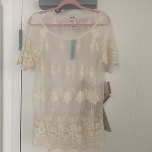 Soho Girls Cream Lace Blouse